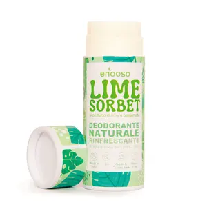 Desodorante Natural en Barra Enooso Lime Sorbet, Vegano, Cruelty Free, Unisex para Adultos, Fragancia Refrescante, Hecho en Italia - Product Image 1