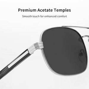 XINLI S15222 Nuevas Gafas de Sol Deportivas de Metal con Doble Puente, Unisex, Polarizadas, Montura Completa Cuadrada, Protección UV400 - Product Image 3