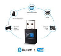 Adaptateur WiFi BT4.0 2-en-1 150 Mbps avec USB 2.0 pour ordinateur portable/PC/ordinateur de bureau 2,4 GHz en stock