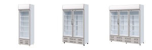 Réfrigérateur vertical à double porte battante à refroidissement direct pour supermarchés et magasins de proximité - Product Image 2