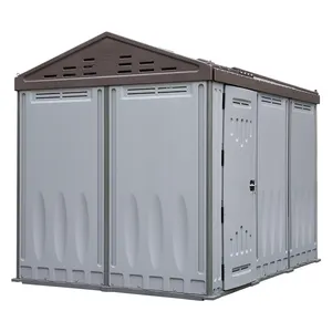 Outdoor plastic temporary house durable storage shed