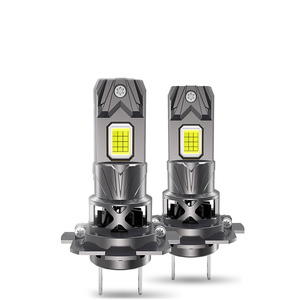 2 Pezzi Lampadine LED H7 Turbo per Fari <span class=keywords><strong>Auto</strong></span>, Luci CANBUS, Mini Lampada H7 LED con 24 Chip CSP 3570, Wireless con Ventola, 12V 6000K - Product Image 1