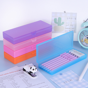 SUNSHING Easy Access Stationery Box Solid <b>Color</b> PP Cases 180mm Plastic Pencil Boxes for Study Supplies and Office Organization - Product Image 1