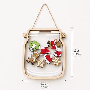 Adorno Navideño de Madera para Colgar en el Árbol, Decoración Rústica para el Hogar, Colgante Festivo - Product Image 2