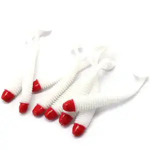 Plastic worm lures 5/6/7cm T-shaped paddle tail swimmer Pvc lures for outdoor fishing lures