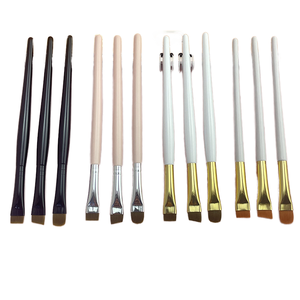 Pincel Delineador de Ojos Ultrafino LIMAY, Venta al por Mayor de Fábrica, Punta Plana <span class=keywords><strong>Biselada</strong></span> Tipo Cuchilla, Fibra Artificial, Mango de Madera - Product Image 1