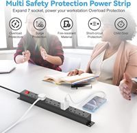 Barrette d'alimentation britannique protégée contre les surtensions avec interrupteur Unité de distribution d'alimentation Bande d'alimentation à montage en rack PDU Prises d'extension multi-prises