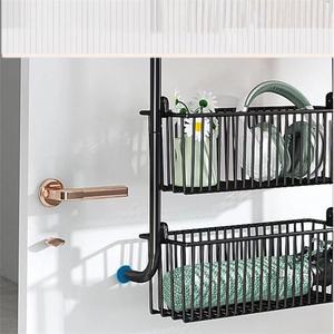 Over the Door Multi-layer Hanging Basket Shelf <b>Wire</b> Organizer <b>Storage</b> <b>Rack</b> <b>Wire</b> Display <b>Rack</b> With Five Baskets - Product Image 3