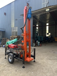Xách tay 160m DTH Mini thủy lực giếng khoan Giàn Khoan Trailer gắn nước giếng Giàn Khoan với động cơ bơm động cơ thành phần cốt lõi - Product Image 5