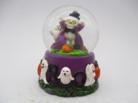 Taille personnalisée 65mm Halloween squelette Figure résine artisanat Statue Dracula Vampire boules à neige ornements décoratifs pour la maison pour enfant jouet