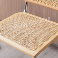 Tabouret de bar en bois de hêtre et rotin de style moderne, avec pieds chromés Cesca, meubles pour la maison, chaise de salle à manger pour appartement, café, restaurant, hôtel