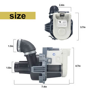 Bomba de circulación para lavavajillas W11032770, pieza eléctrica de plástico y metal para reemplazo de lavavajillas - Product Image 3