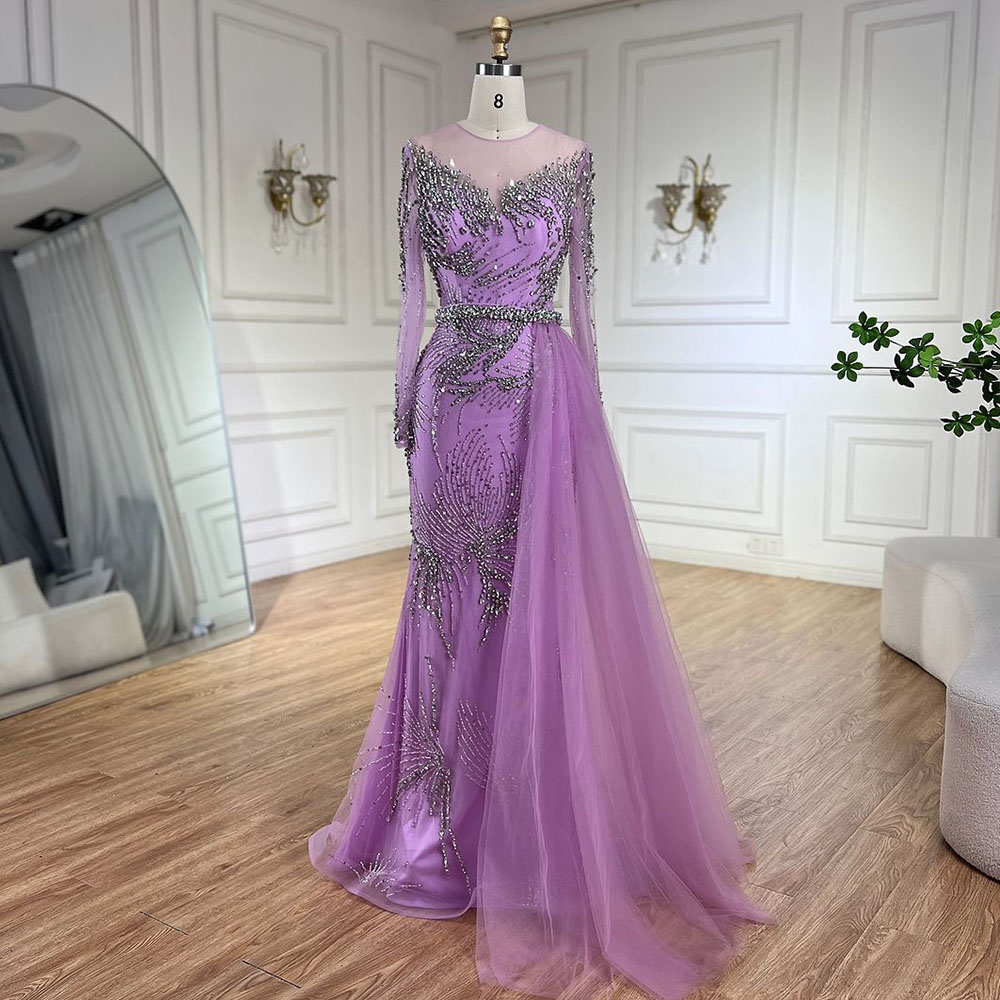 open lace back dress Berylove Women Purple A Line Maxi Dress V Neck Long Sleeve Pleated Floral Wedding Guest Dress, Purple / XL