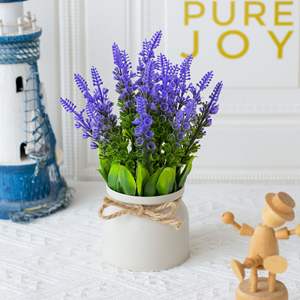 6 pièces de plantes artificielles en pot vert, petites plantes artificielles en pot, mini plantes avec pot pour la décoration de la <span class=keywords><strong>maison</strong></span>, du bureau, de la table - Product Image 6