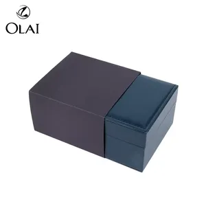 Caixa de relógio de couro pu de plástico, alta qualidade, logotipo personalizado - Product Image 6