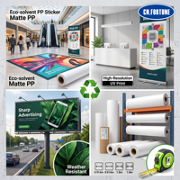 Kertas PP Matte Dua Sisi Eco-solvent Bahan Sintetis untuk Pencetakan Poster