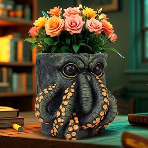 Vase en résine <span class=keywords><strong>de</strong></span> style artisanal décoratif avec <span class=keywords><strong>tentacule</strong></span> <span class=keywords><strong>de</strong></span> monstre, calmar et Davy Jones pour la décoration intérieure unique - Product Image 3
