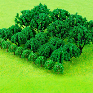Arbres miniatures en plastique flexibles réalistes pour les chemins de fer modèles DIY Dioramas architecturaux Fairy Gardens Micro Landscape Sets - Product Image 1