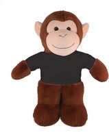 Peluche de Mono Flexible de 19 cm con Camiseta Personalizada, Regalo con Texto Personalizado, para Otras Ocasiones, Edades 5-7 (Naranja)