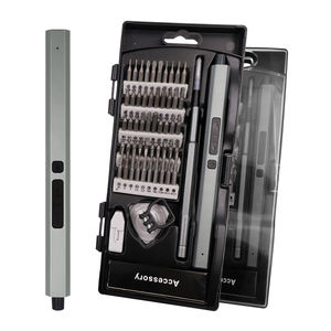 Ensemble de Tournevis Électrique de Précision à Moteur Brushless pour Usage Domestique 62 en 1, 3.7V 0.35N.M de Couple, 200RPM, DIY Rechargeable <span class=keywords><strong>Sans</strong></span> <span class=keywords><strong>Fil</strong></span> et Portable - Product Image 1