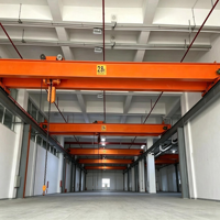 Pont roulant électrique léger à double poutre pour usage intérieur en usine avec roues motrices et passives