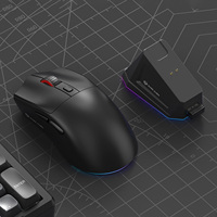 Souris de jeu RGB sans fil DARK ALIEN X1 3 modes 2.4G filaire BT pour ordinateur avec base de charge
