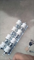 Soporte de Aislante de Acero Galvanizado en Caliente para Bobina de Cable Secundario, con 1/3/5/7 Ranuras, Soporte Cerámico, 0.3m de Longitud, Modelo D