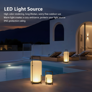 Lampada da Tavolo LED Portatile IP65 a Energia Solare, Lanterna Impermeabile per <span class=keywords><strong>Esterni</strong></span>, Patio, Giardino, Campeggio, Cene all'Aperto - Product Image 2