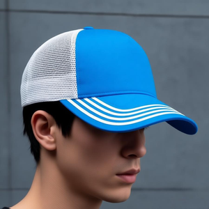 Men's Quick Dry 5-Panel Polyester Sports Baseball Cap Waterproof Truckers <b>Hat</b> Fashionable PVC Logo Laser Cut Hole Customizable - Product Image 4