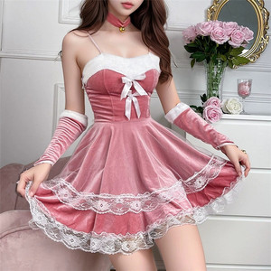 Natale donne Sexy camicia da notte in pizzo body rosa coniglietta costumi <span class=keywords><strong>Cosplay</strong></span> - Product Image 2