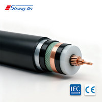 Câble d'alimentation moyenne tension Shangjin YJV62-6/6-6/10(12)kv 1*150 mm, gaine PVC, pour enterrage industriel souterrain, cuivre XLPE