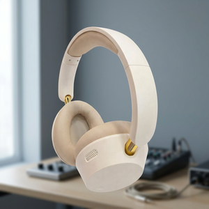 Casque sans fil circum-auriculaire ANC avec haut-parleur de 40 mm, suppression du bruit, Type-C, beige, pour les voyages et le gaming - Product Image 3