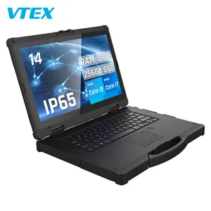 Factory Direct Sale Insert Card Rugged Laptop Computer Ip65 Portable Industrial 14.1 Inch Rugged Notebook Computer Manufacturer