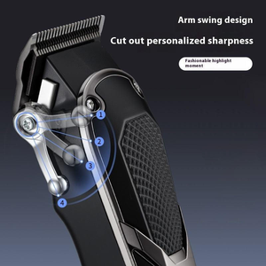 <span class=keywords><strong>Tondeuse</strong></span> à cheveux électrique professionnelle pour hommes avec ciseaux en acier inoxydable et cape – <span class=keywords><strong>Kit</strong></span> complet pour barbier - Product Image 2