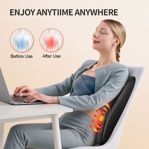 Nouvel oreiller de massage multifonctionnel sans fil avec télécommande et fonction musicale SL-251 10W pour le corps, les épaules et le cou - Product Image 3