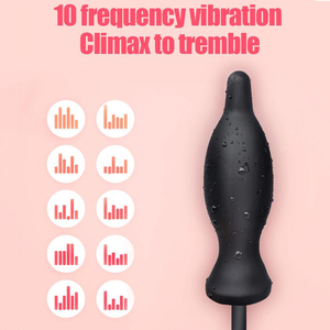 Mivoo MA018E Silicone Vibrating Inflatable <strong>Anal</strong> <strong>Plug</strong> <strong>Pump</strong> 10 Modes SM <strong>Anal</strong> Dilator for Women Men Couples 100% Waterproof - Product Image 2