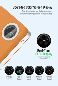 พาวเวอร์แบงค์แบบกึ่งแข็ง 10000 มิลลิแอมป์ชาร์จไร้สายเร็วสำหรับ <span class=keywords><strong>iPhone</strong></span> 17 Pro/16/15/14 Airpods เคสหนังพาวเวอร์แบงค์ - Product Image 2
