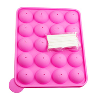 Großhandel Lollipop Backform Schokolade Schmelztiegel 20 Löcher Stand halter Silikon Kuchen Pop Formen Hersteller Silikon Lutscher Form