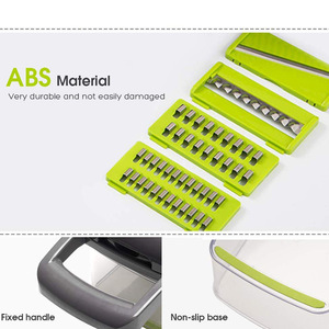 14/16 inch đa chức năng nhựa rau Chopper Hướng dẫn sử dụng thực phẩm cắt an toàn rau Slicer <span class=keywords><strong>Dicer</strong></span> mandoline cắt - Product Image 4