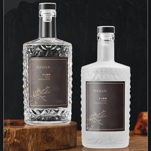 Atacado 500ml <span class=keywords><strong>Absolute</strong></span> Red Wine Glass Bottle Gelo de fundo grosso para Brandy Xo Whiskey Rum <span class=keywords><strong>Gin</strong></span> com qualidade Premium - Product Image 3