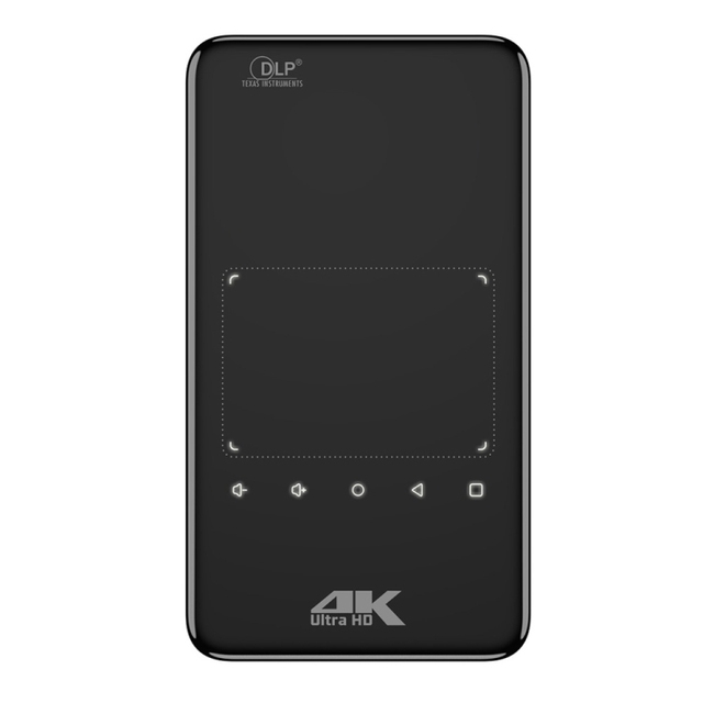 Wholesales 90 DLP Android 9.0 2GB+32GB 4K Mini WiFi Smart Projector, Power Plug:US Plug(Black)