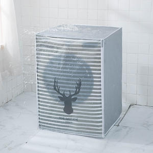 Funda para <span class=keywords><strong>Lavadora</strong></span> de Tambor con Pulsador Totalmente Automática YiMing, de PEVA Brillante, Antipolvo, Protectora Solar, 60x80x60cm, Plegable, para Uso Doméstico - Product Image 4