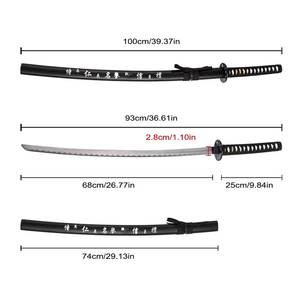 ดาบญี่ปุ่นแท้ MS Custom Handmade Bushido Ninja ขนาด 100 ซม. สำหรับตกแต่ง ไม่คม - Product Image 2
