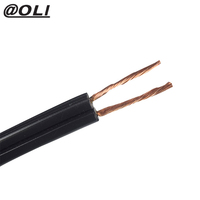 2-poliges flaches Stromkabel UL zum abisolier ten US-Stecker-Netz kabel für Laptop-DVD-Player-Gerät