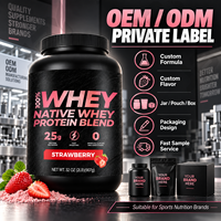 Poudre de protéines de lactosérum 25g Protéines Saveur Fraise Shake protéiné après l'entraînement Fabricant OEM ODM Marque privée