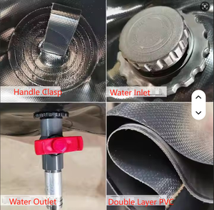 Guter Preis 140L Schwarzer Flexibler Wasserbehälter Tragbarer Faltbarer Wassertank - Product Image 3
