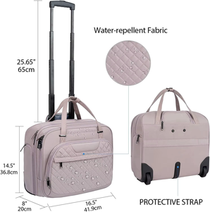 Maletín de negocios rodante para la noche repelente al agua, bolsas para ordenador portátil, maletín rodante personalizado de gran capacidad para <span class=keywords><strong>mujer</strong></span> <span class=keywords><strong>con</strong></span> <span class=keywords><strong>ruedas</strong></span> - Product Image 3