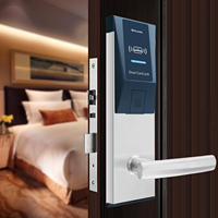 Sistema de Cerradura Inteligente RFID para Hotel, Cerradura Electrónica para Puerta con Manija de Acero, Desbloqueo con Llave, Software de Cerradura Inteligente para Hotel