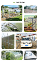 Serre de jardin en polycarbonate imperméable et résistant au vent avec structure en acier galvanisé et aluminium