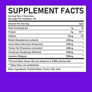 Gummies Complexe de Champignons en Gros pour OEM : Favorise la Cognition, l'Énergie, la Mémoire, la Concentration, Renforce l'Immunité, Apaise l'Humeur et Favorise la Relaxation - Product Image 3